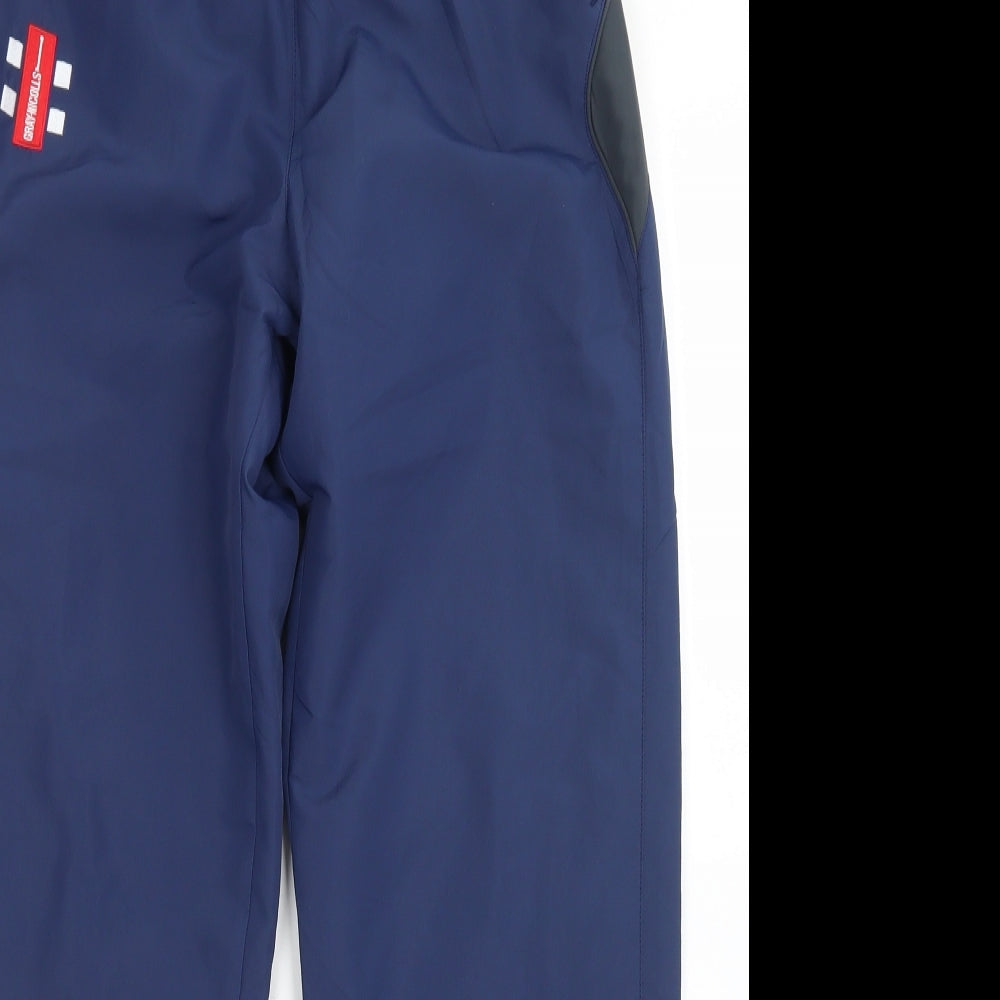 Gray Nicolls Boys Blue  Polyester Sweatpants Trousers Size 11-12 Years  Regular