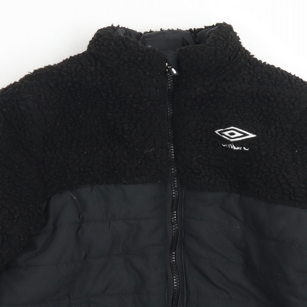 Umbro Boys Black   Jacket  Size 8-9 Years  Zip