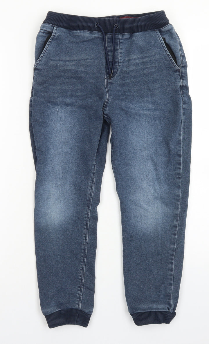 NEXT Boys Blue  Cotton Jegging Jeans Size 9 Months  Regular Drawstring