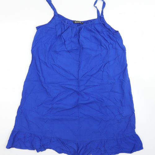 Bonmarché Womens Blue  Viscose Tank Dress  Size 12  Round Neck
