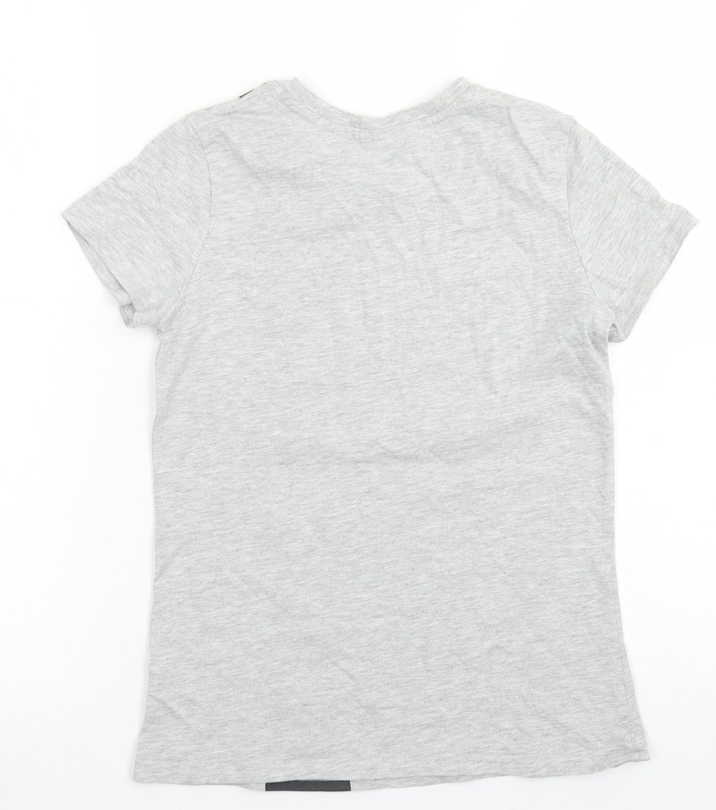 George Boys Grey  Cotton Basic T-Shirt Size 10-11 Years Crew Neck  - Minecraft