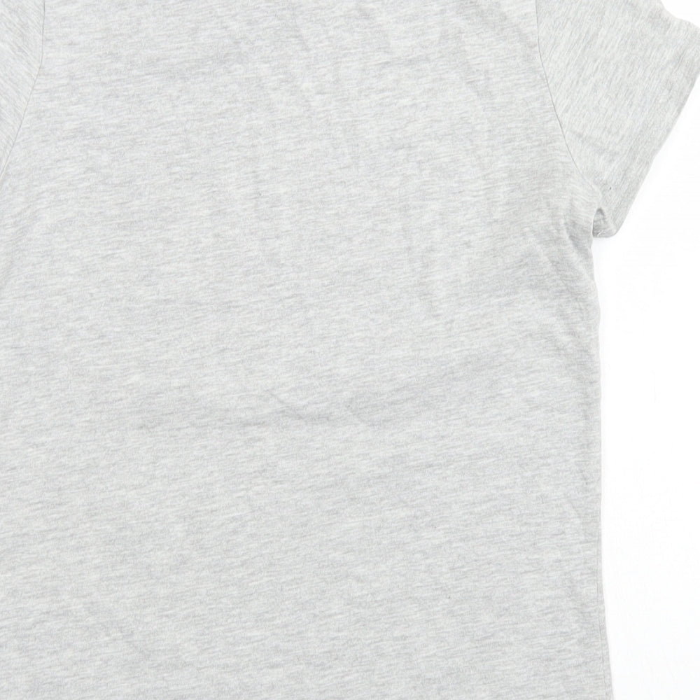 George Boys Grey  Cotton Basic T-Shirt Size 10-11 Years Crew Neck  - Minecraft