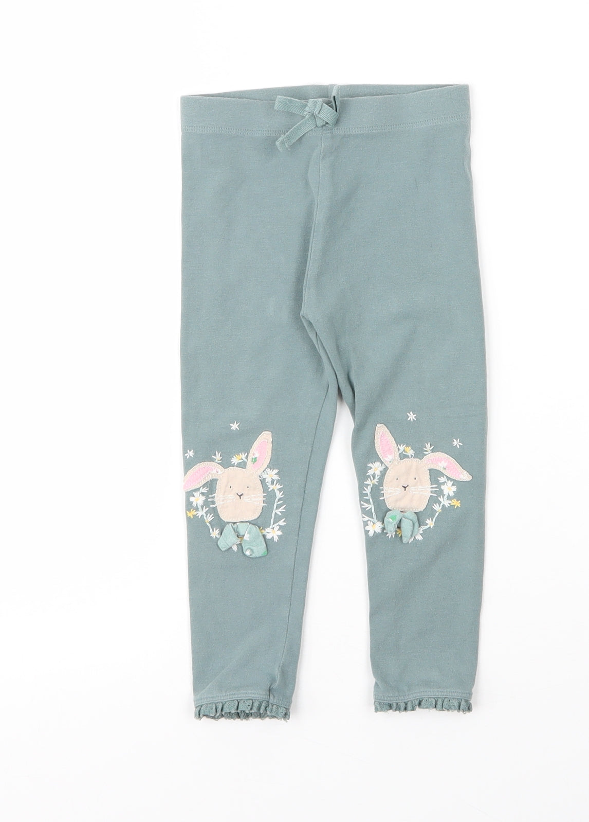 NEXT Girls Green  Cotton Carrot Trousers Size 2 Years  Regular