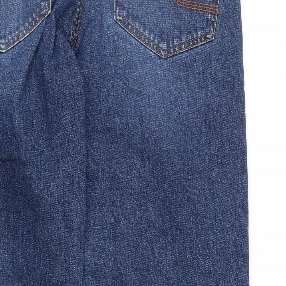 Fat Face Mens Blue  Cotton Straight Jeans Size 36 in L25 in Regular Zip