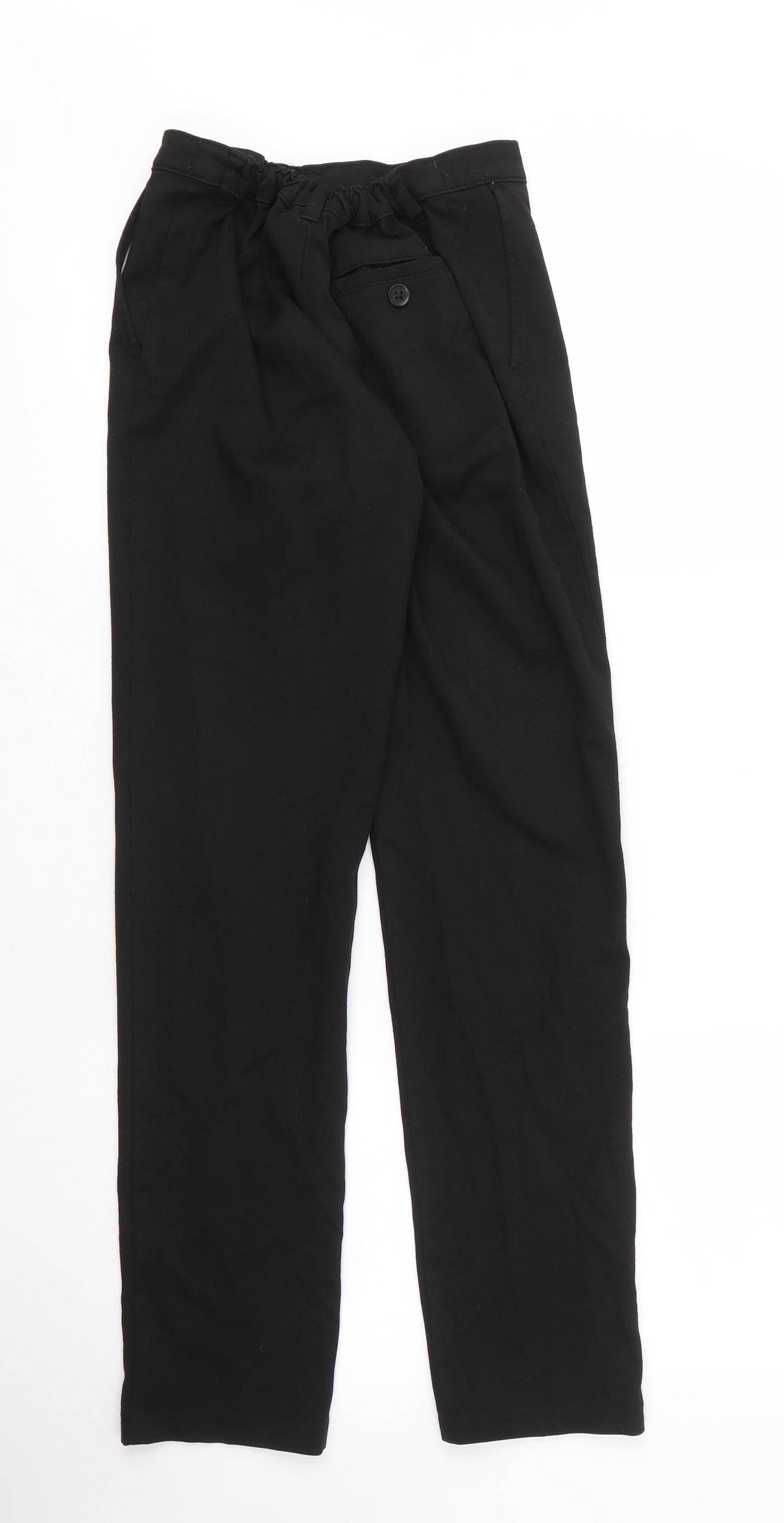 George Boys Black  Viscose Carpenter Trousers Size 12 Years L25 in Regular Zip