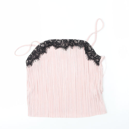 Miss Selfridge Womens Pink  Polyester Camisole Blouse Size 8 Round Neck