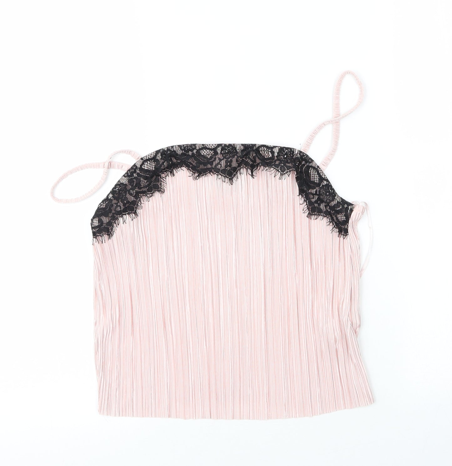 Miss Selfridge Womens Pink  Polyester Camisole Blouse Size 8 Round Neck