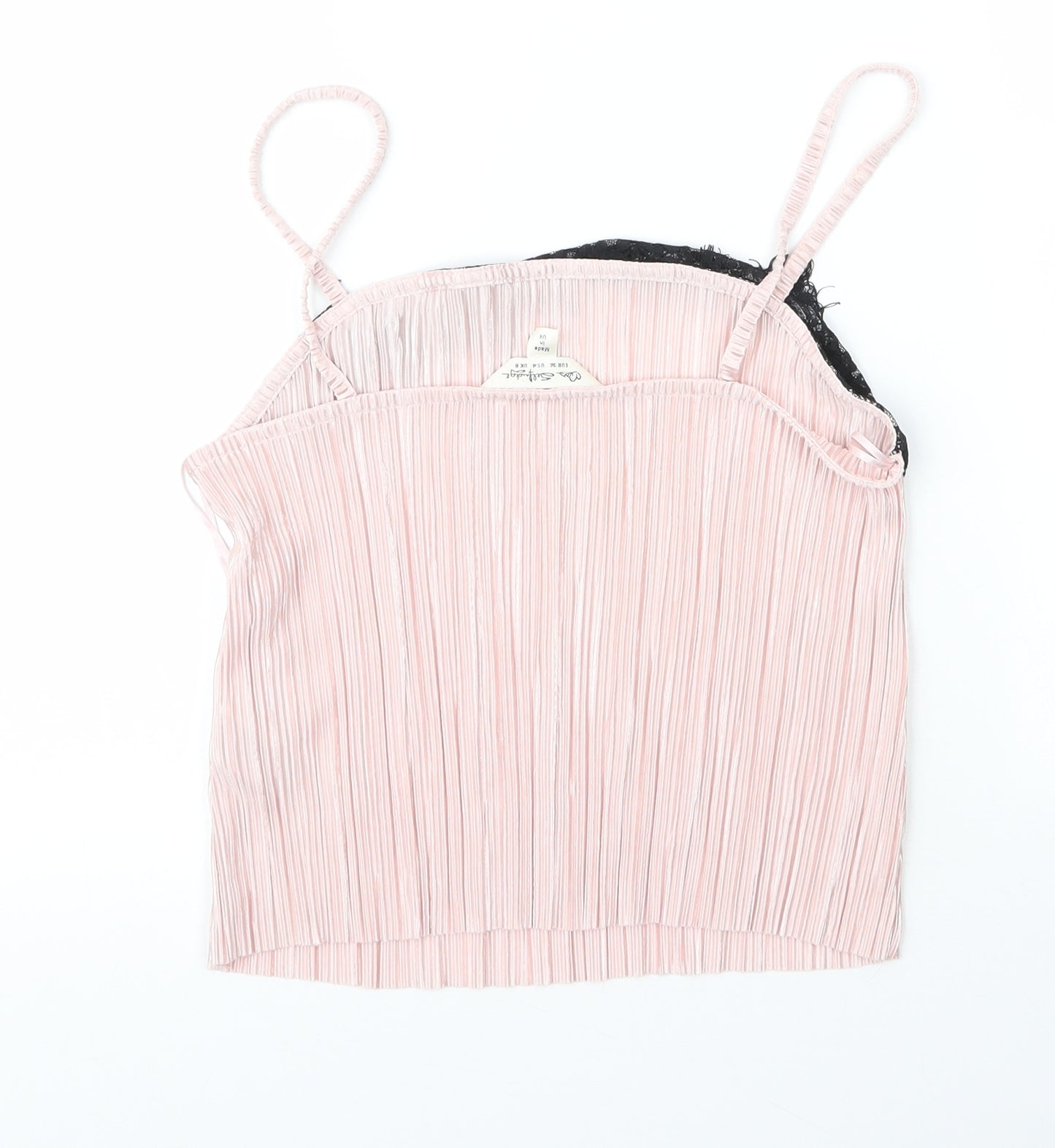 Miss Selfridge Womens Pink  Polyester Camisole Blouse Size 8 Round Neck