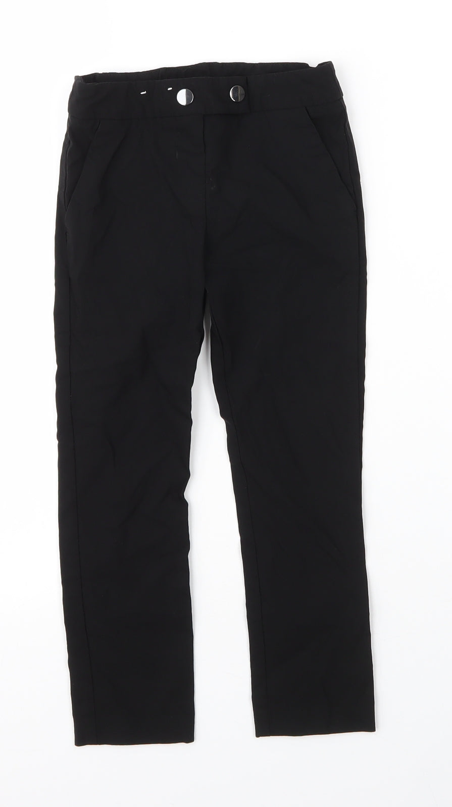 F&F Girls Black  Viscose Capri Trousers Size 4 Years  Regular Button