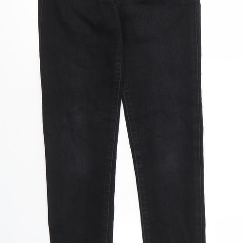 Gap Girls Black  Cotton Skinny Jeans Size 10 Years L24 in Regular Zip