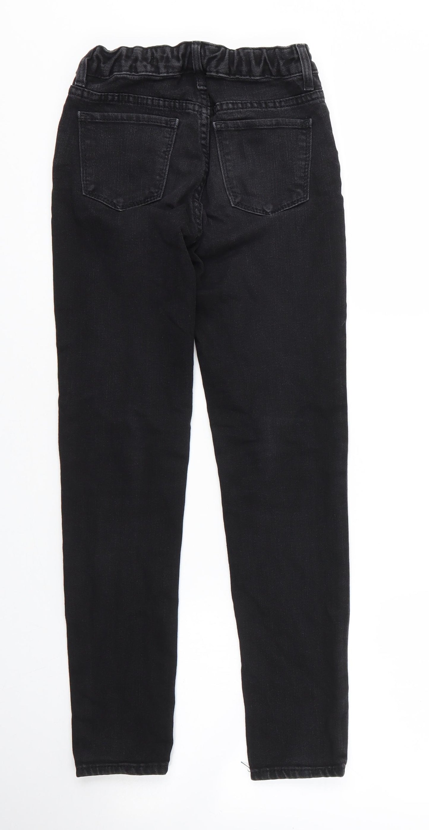 Gap Girls Black  Cotton Skinny Jeans Size 10 Years L24 in Regular Zip