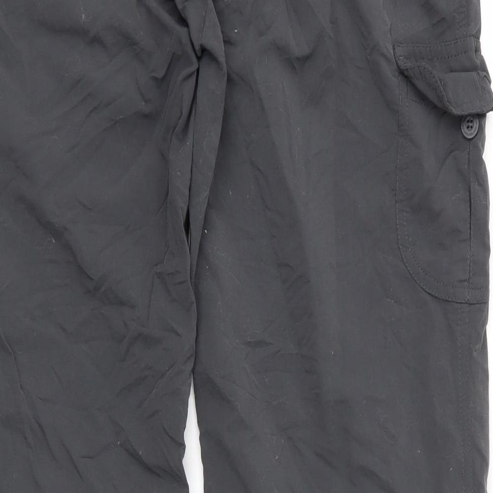 Karrimor Womens Grey  Nylon Cargo Trousers Size 14 L31 in Regular Zip