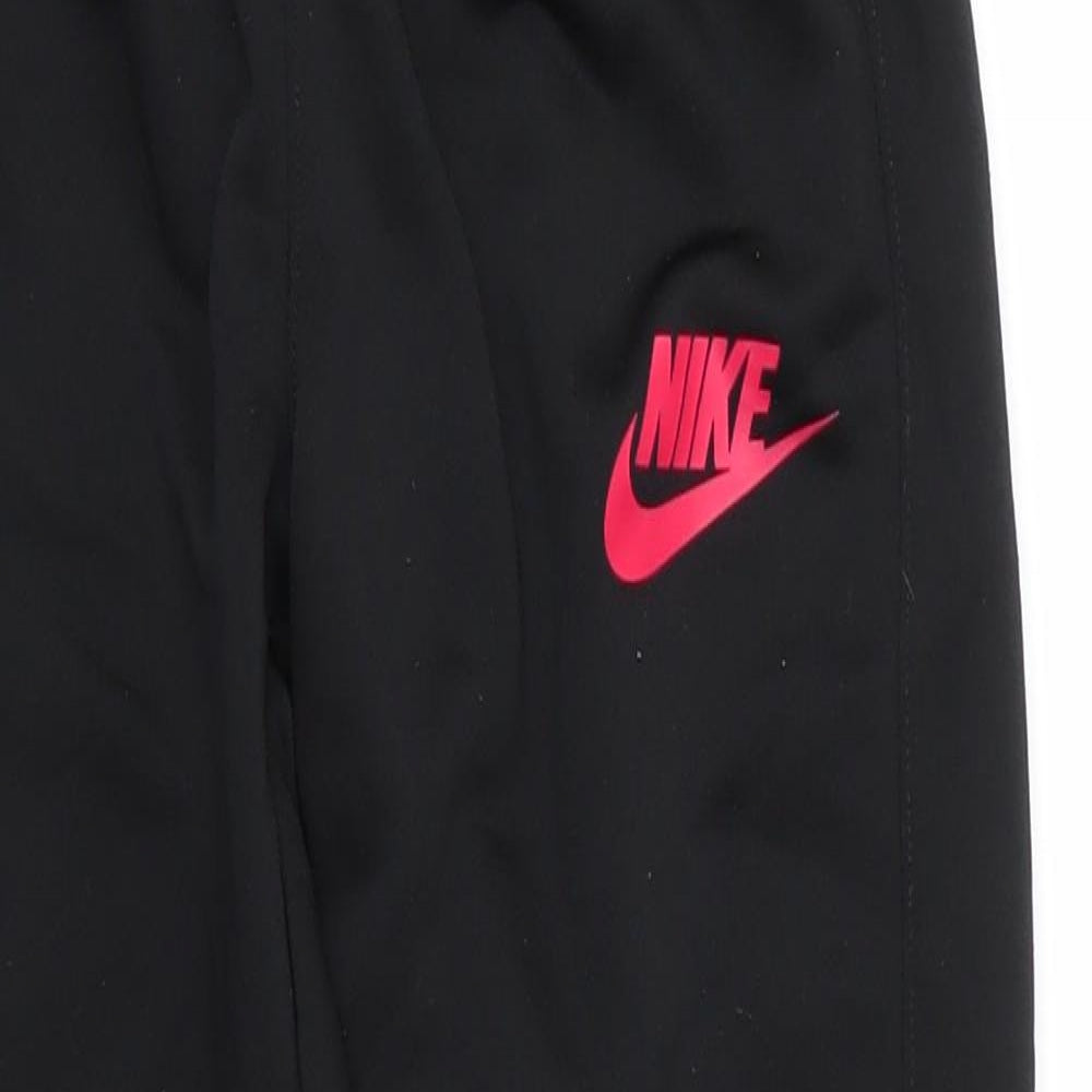Nike Boys Black  Polyester Sweatpants Trousers Size 9 Months L21 in Regular
