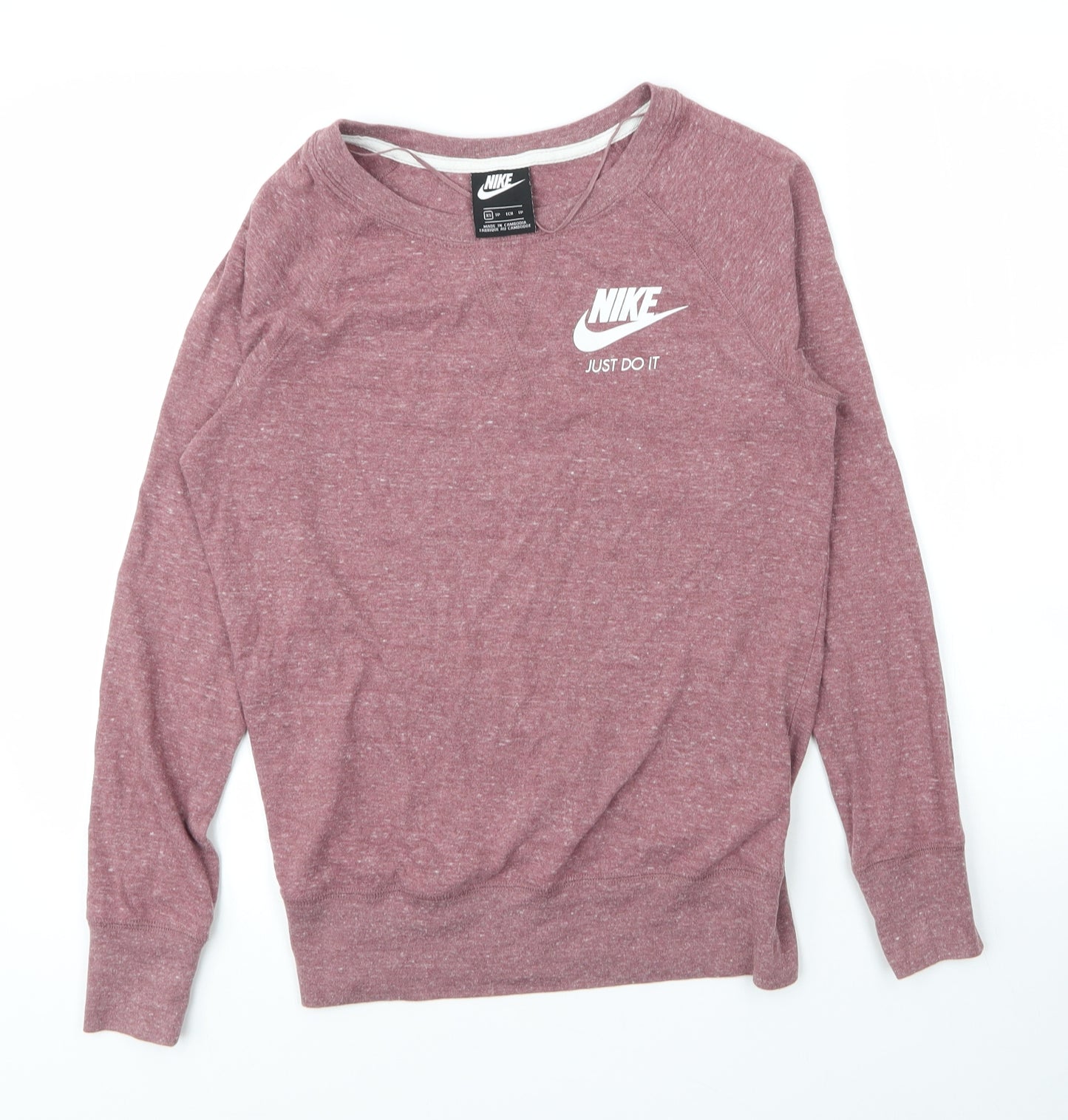 Nike Mens Purple Round Neck  Cotton Pullover Jumper Size XS