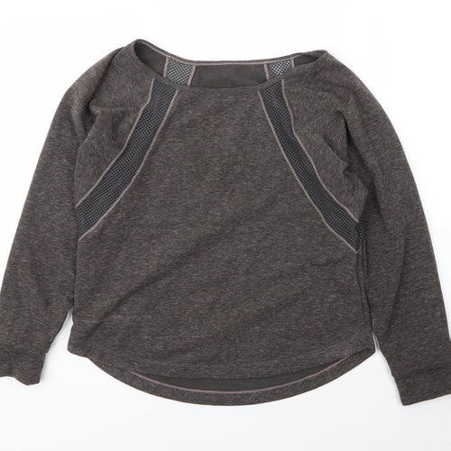 Preworn Womens Grey Round Neck  Polyester Pullover Jumper Size S
