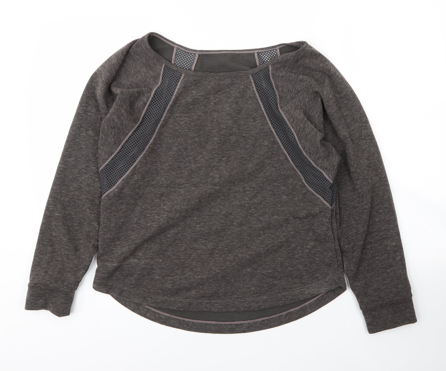 Preworn Womens Grey Round Neck  Polyester Pullover Jumper Size S
