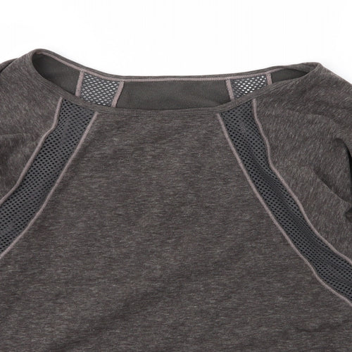 Preworn Womens Grey Round Neck  Polyester Pullover Jumper Size S