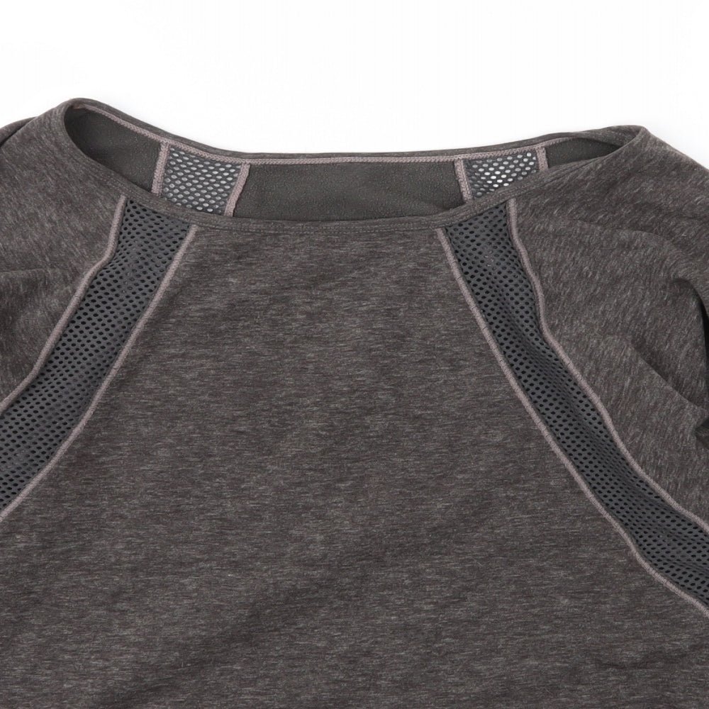 Preworn Womens Grey Round Neck  Polyester Pullover Jumper Size S