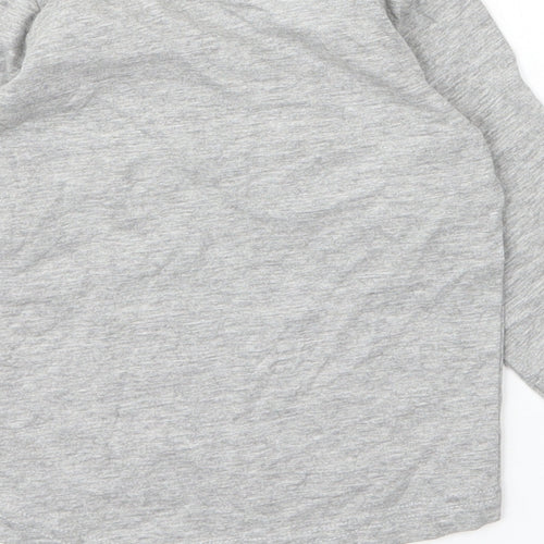 NEXT Boys Grey  Cotton Basic T-Shirt Size 6-9 Months Round Neck