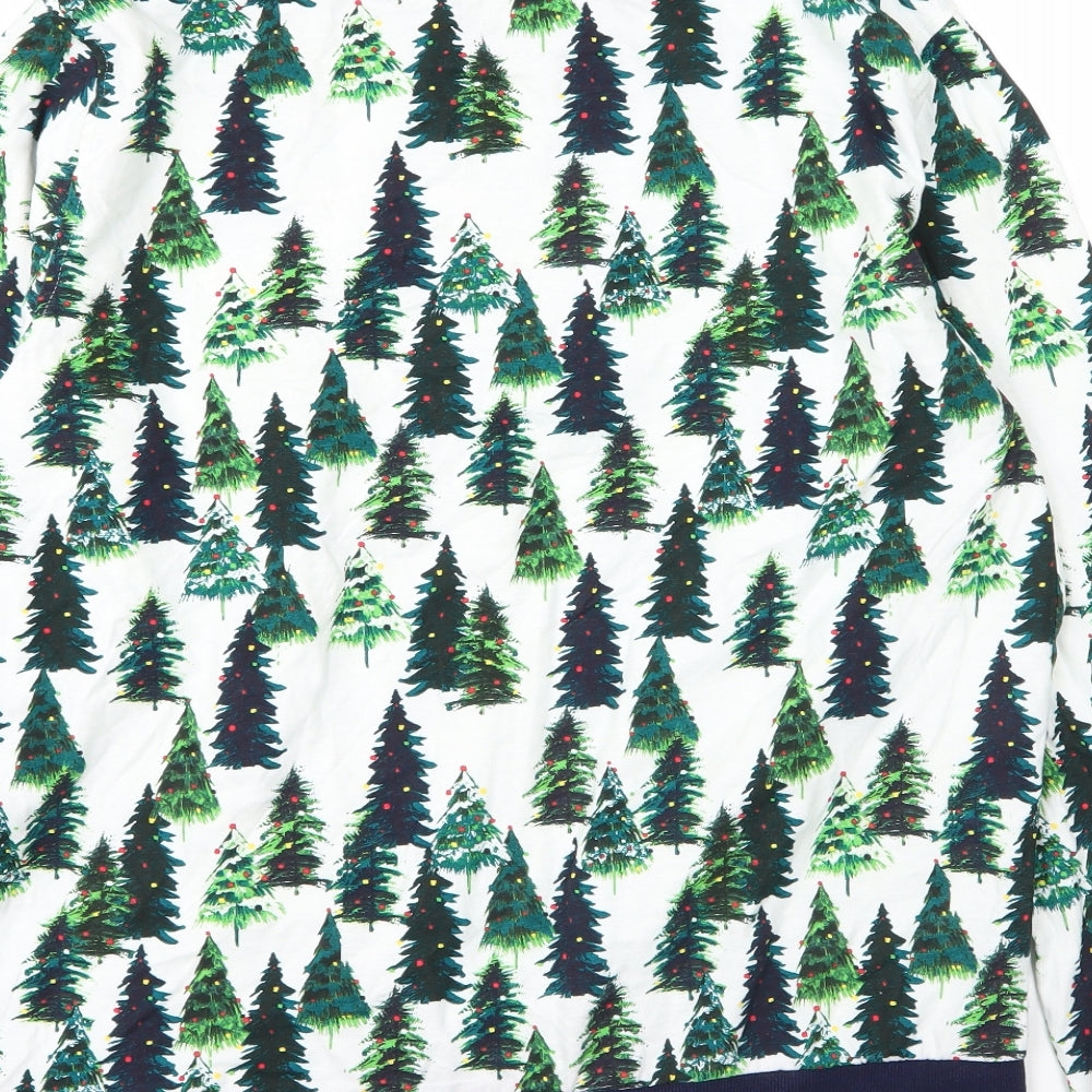 George Mens Blue Round Neck  Cotton Pullover Jumper Size L   - Christmas Pyjama