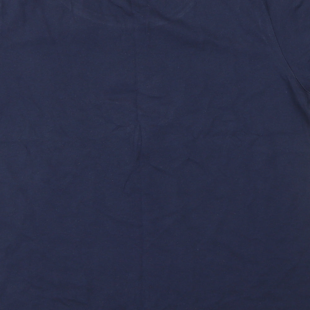 Craghoppers Womens Blue Floral Cotton Basic T-Shirt Size 16 Round Neck