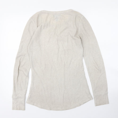 Gap Womens Beige Round Neck  Cotton Pullover Jumper Size S