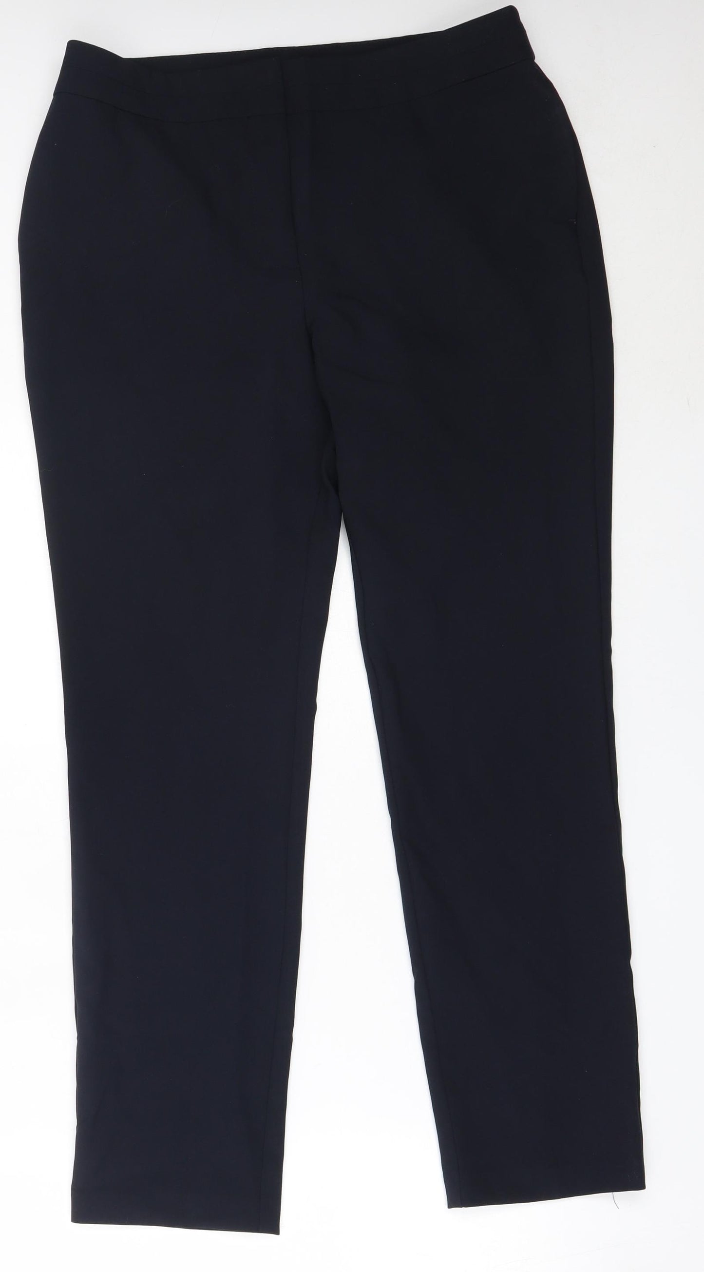 Preworn Womens Blue  Polyester Trousers  Size 10 L27 in Regular
