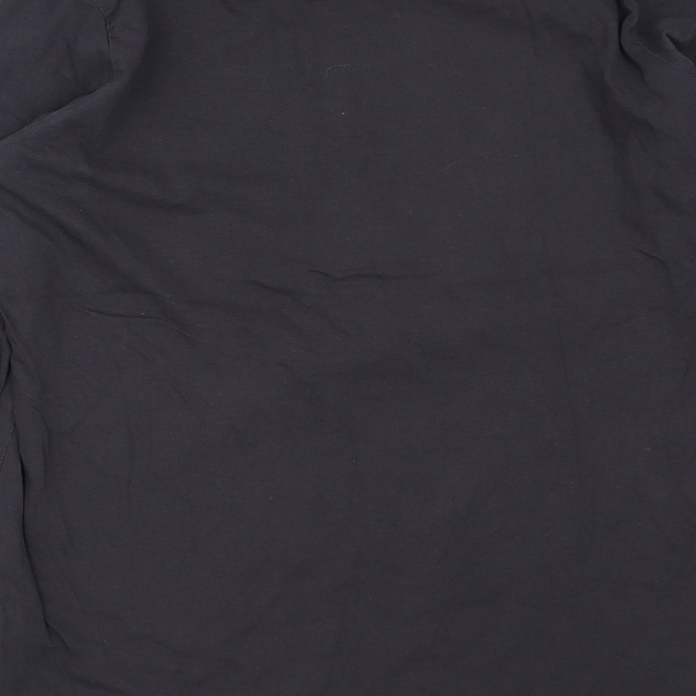 Marks and Spencer Boys Grey  Cotton Basic T-Shirt Size 13-14 Years Round Neck