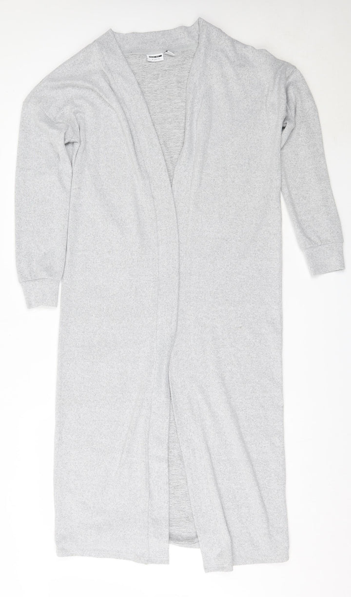 Noisy may Womens Grey Round Neck Polyester Cardigan Jumper Size S