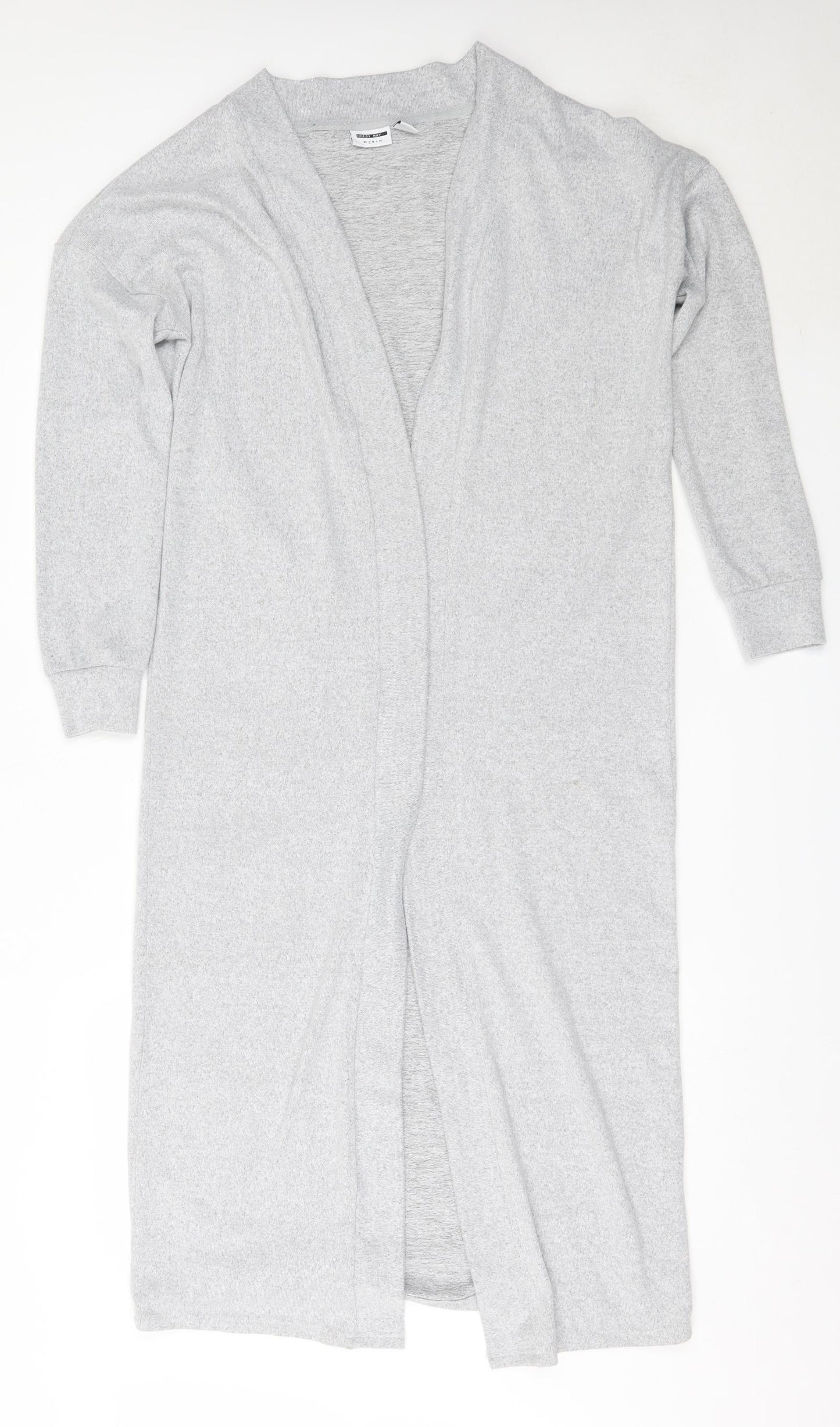 Noisy may Womens Grey Round Neck  Polyester Cardigan Jumper Size S
