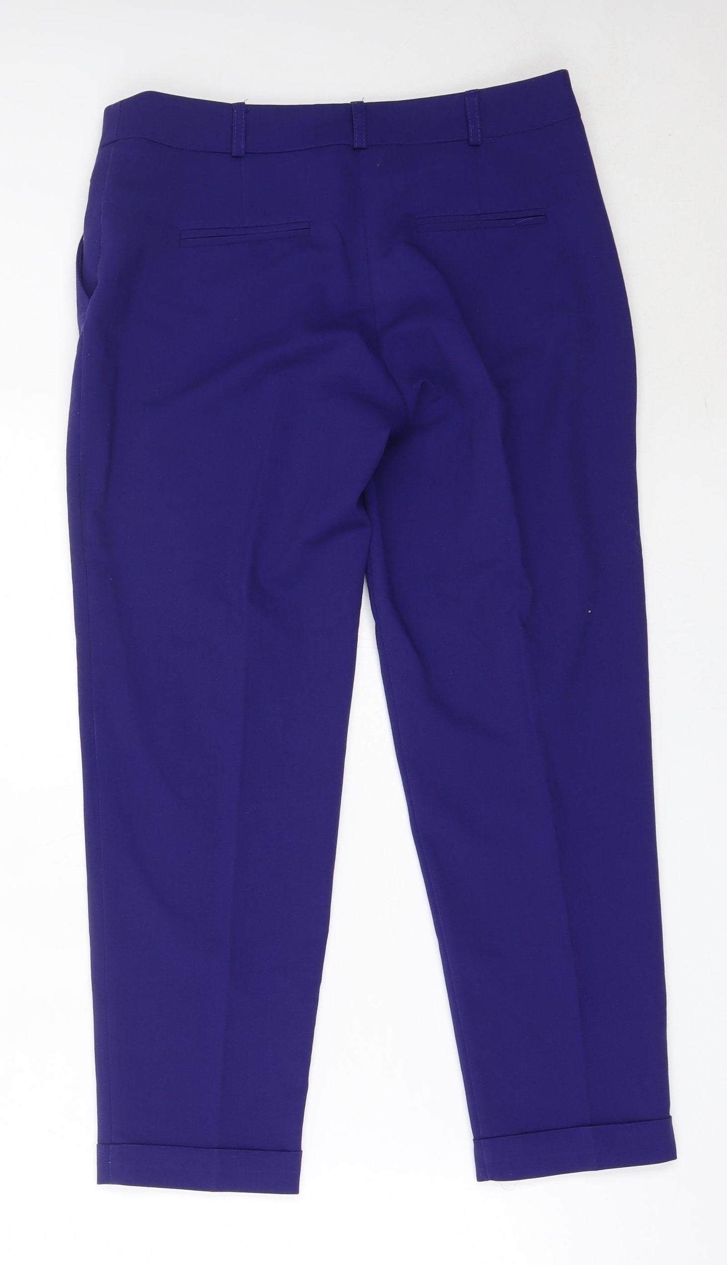 Dorothy Perkins Womens Blue  Polyester Capri Trousers Size 8 L24.5 in Regular