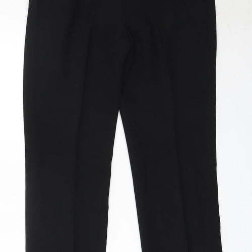 Preworn Womens Black  Polyester Trousers  Size 38 L29 in Regular