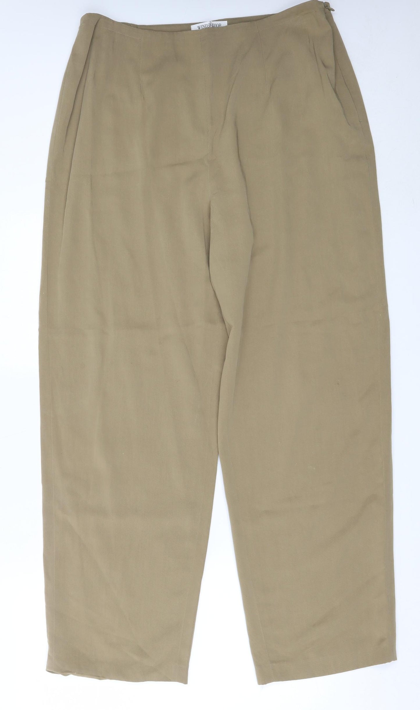 Windsmoor Womens Beige  Viscose Trousers  Size 16 L31 in Regular