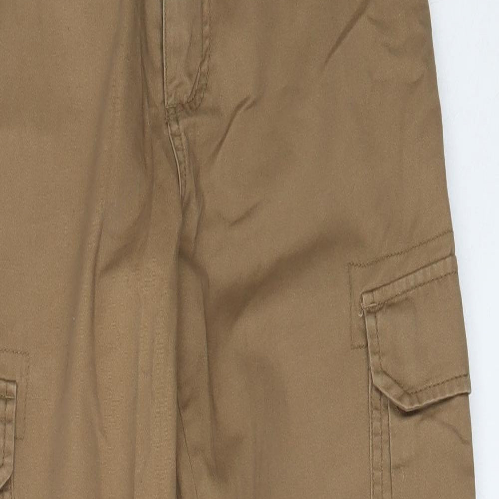 Easy Mens Beige  Cotton Cargo Trousers Size 30 in L28 in Regular