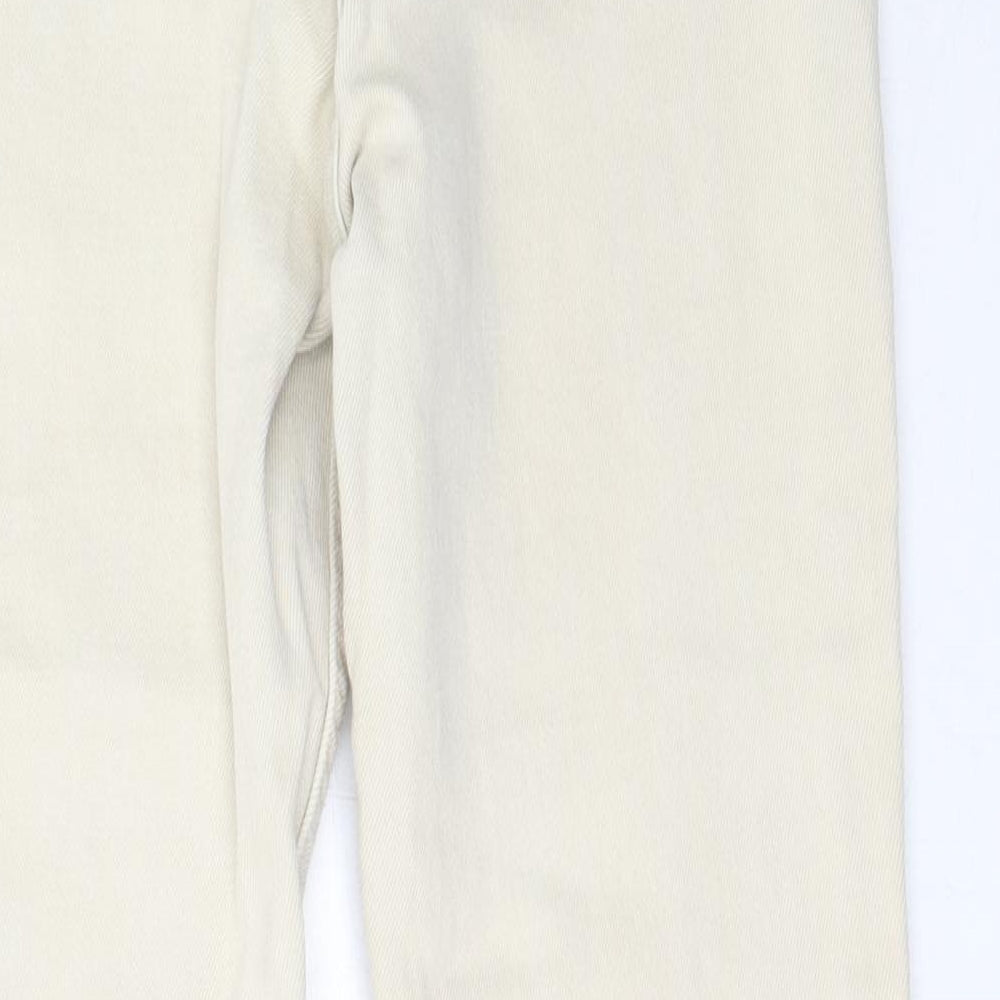Primark Womens Beige  Cotton Bootcut Jeans Size 6 L25 in Regular