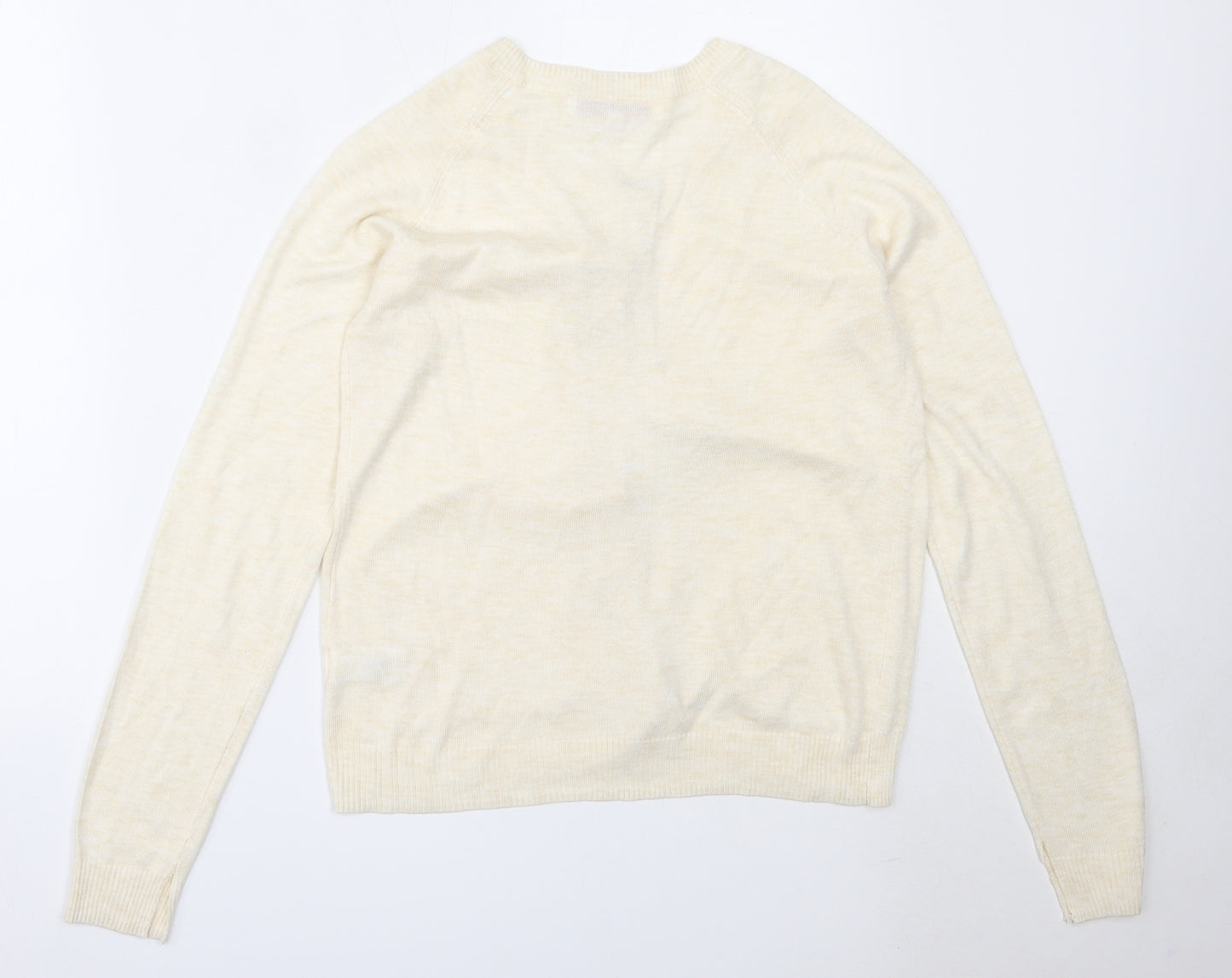 NEXT Womens Ivory Round Neck  Polyester Cardigan Jumper Size 6