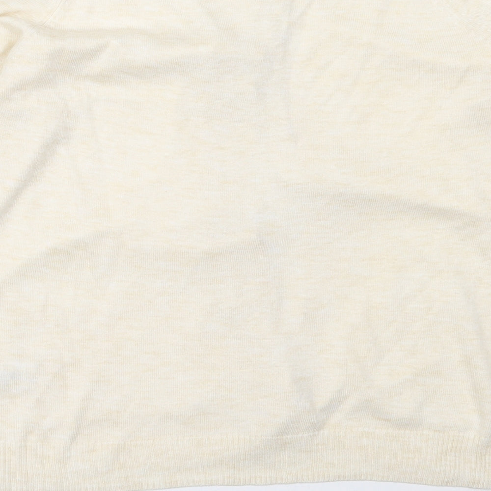 NEXT Womens Ivory Round Neck  Polyester Cardigan Jumper Size 6