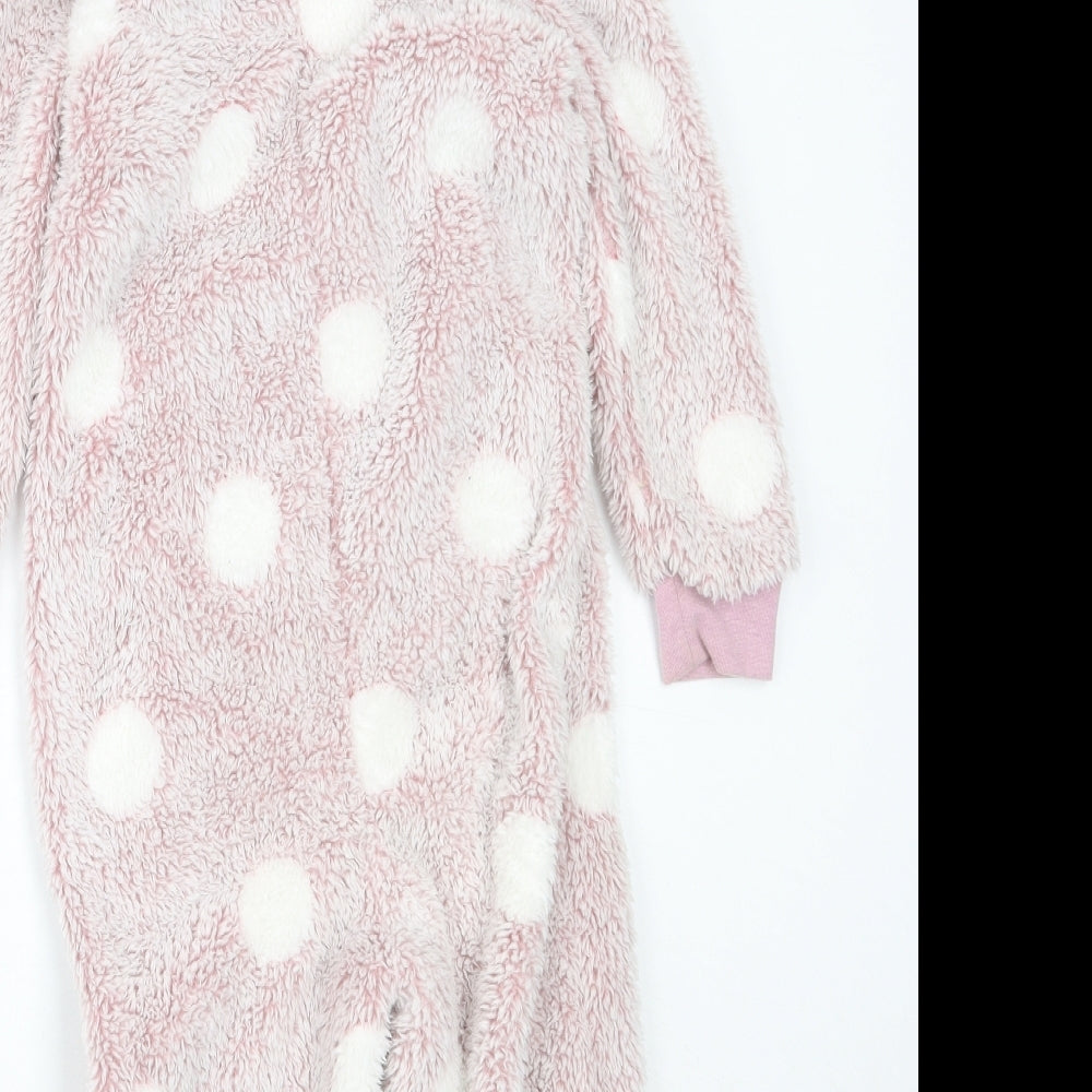 George Girls Pink Polka Dot Polyester Top One Piece Size 3-4 Years