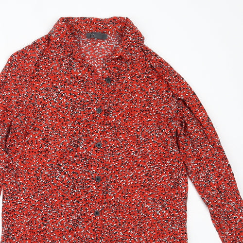 Primark Womens Red  Viscose Fit & Flare  Size 8  Collared