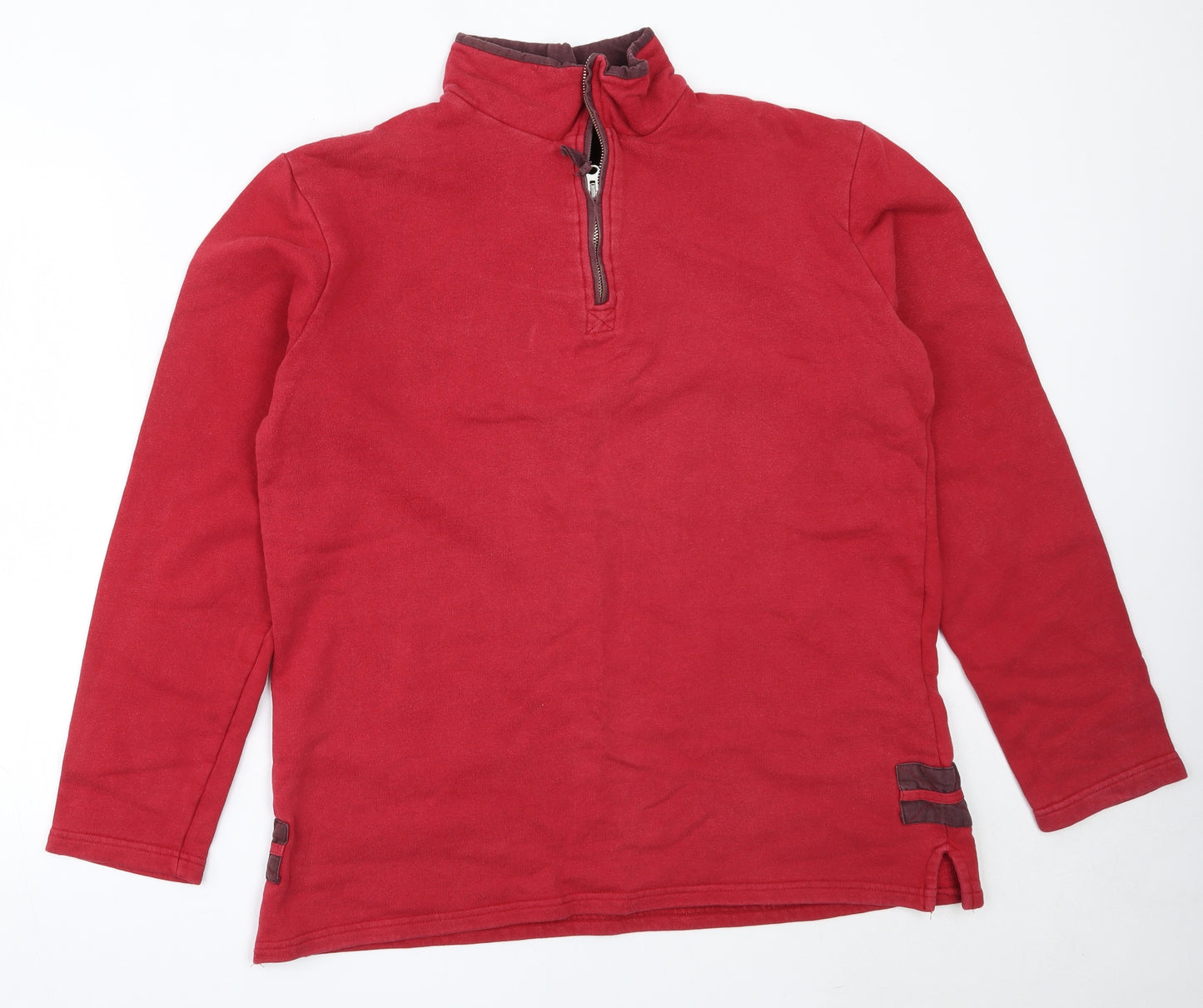 Peter Storm Mens Red  Cotton Henley Sweatshirt Size M