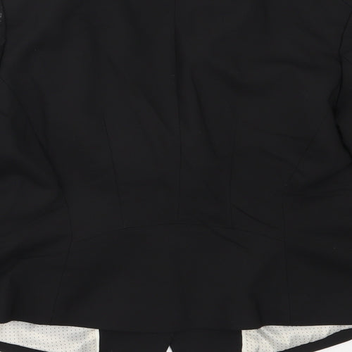 H&M Womens Black  Cotton Jacket Blazer Size 42
