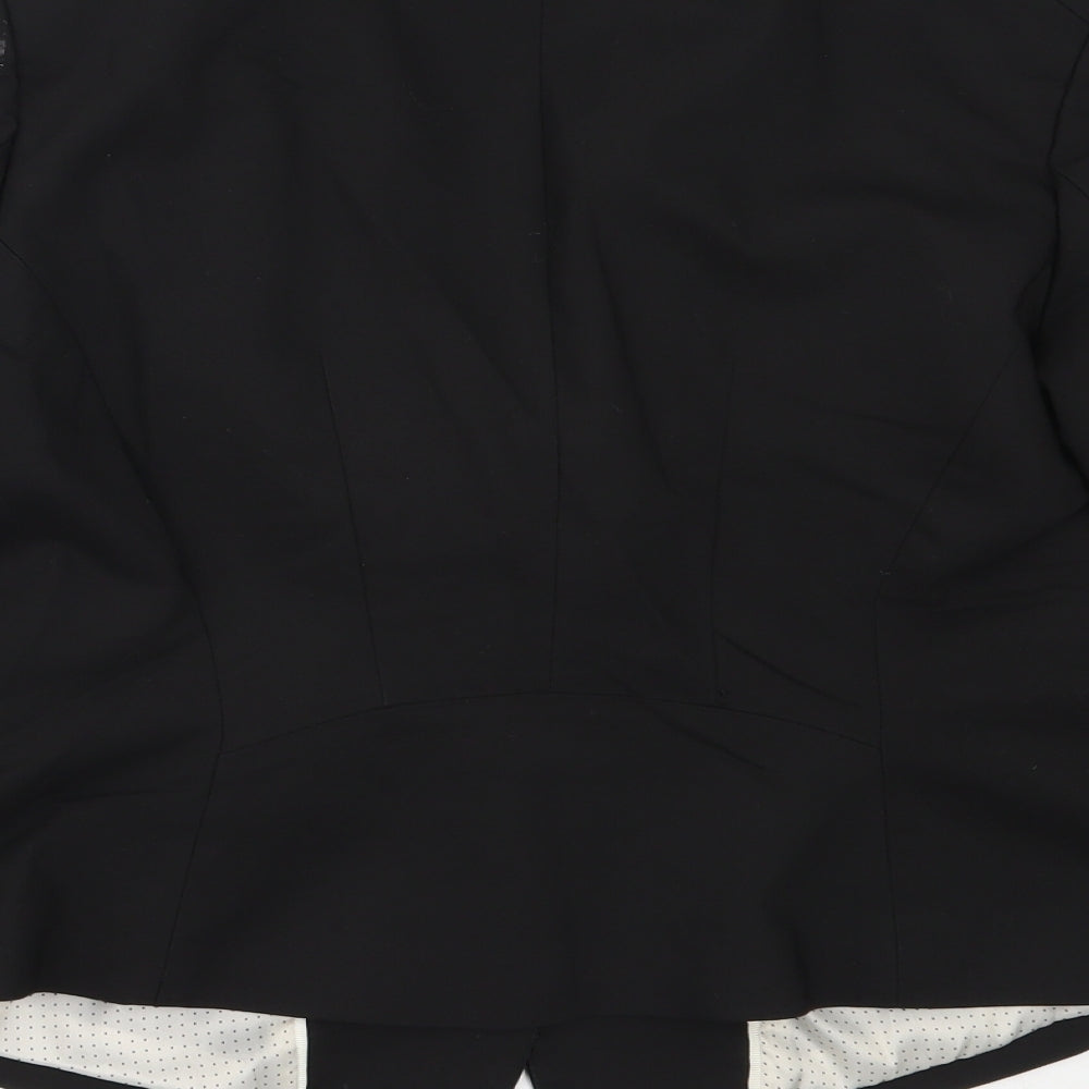 H&M Womens Black  Cotton Jacket Blazer Size 42