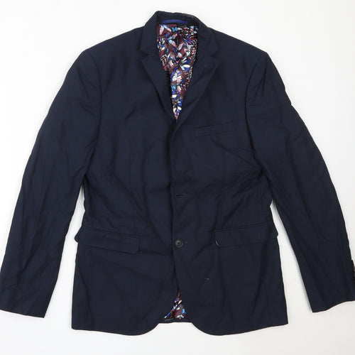 NEXT Mens Blue  Polyester Jacket Blazer Size 40