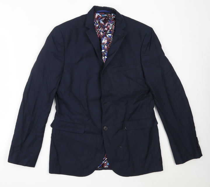 NEXT Mens Blue  Polyester Jacket Blazer Size 40