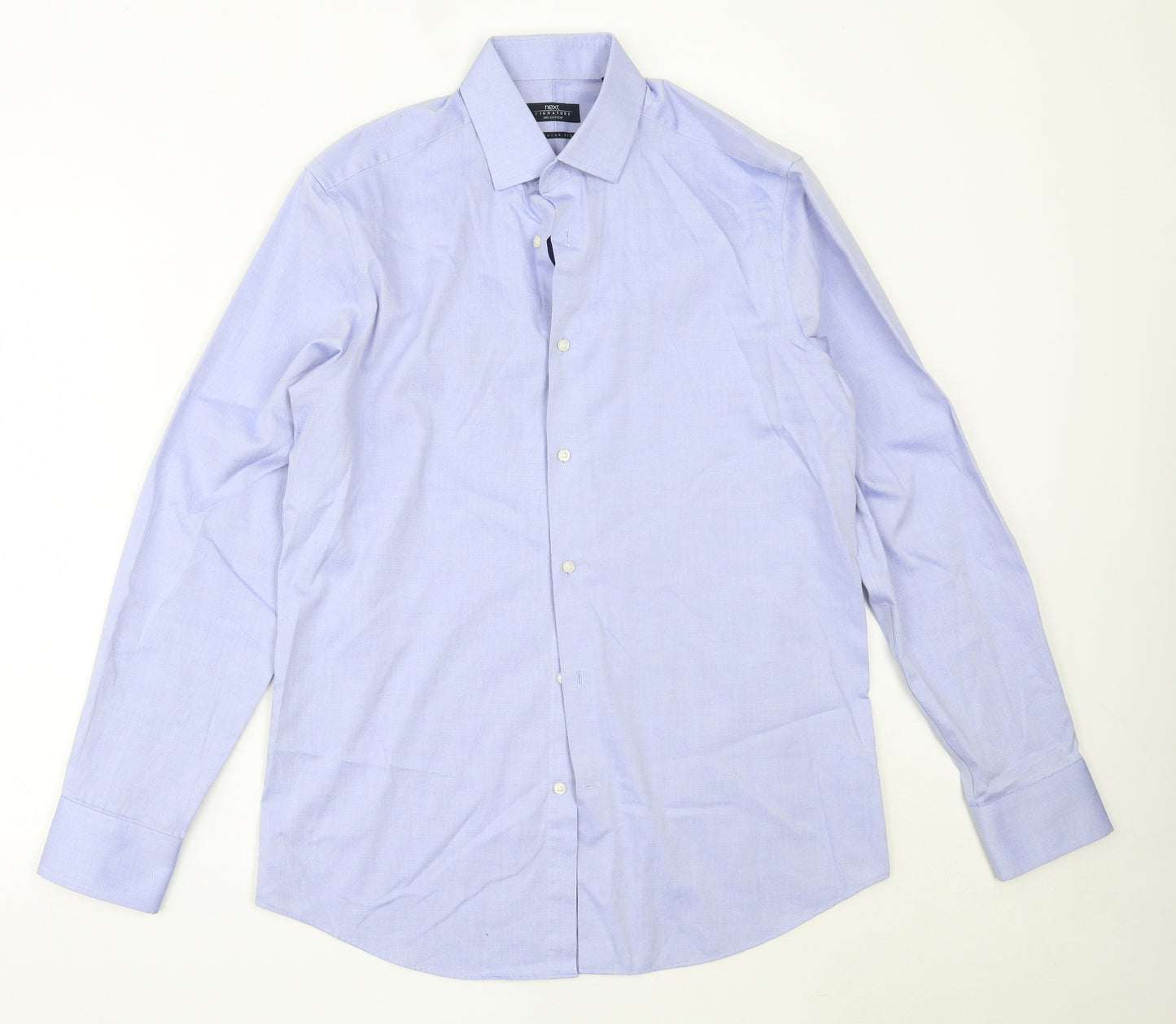 NEXT Mens Blue  Cotton  Dress Shirt Size 15.5 Collared
