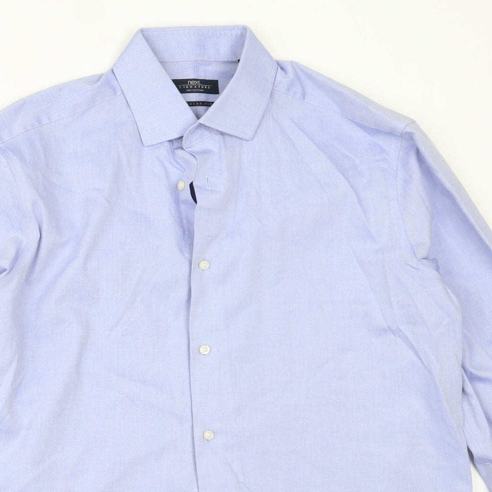 NEXT Mens Blue  Cotton  Dress Shirt Size 15.5 Collared