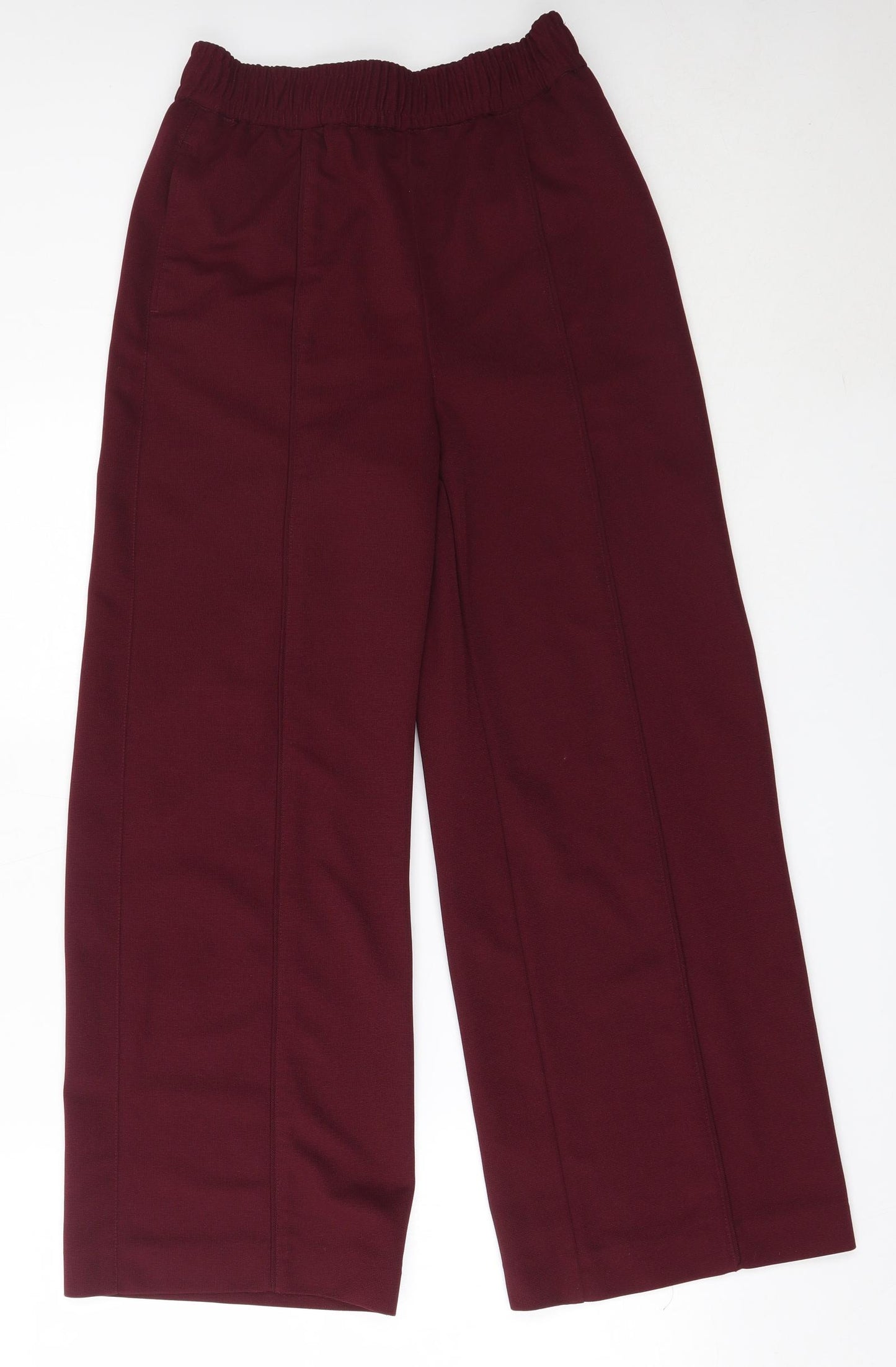 Topshop Womens Red  Polyester Trousers  Size 8 L27.5 in Regular