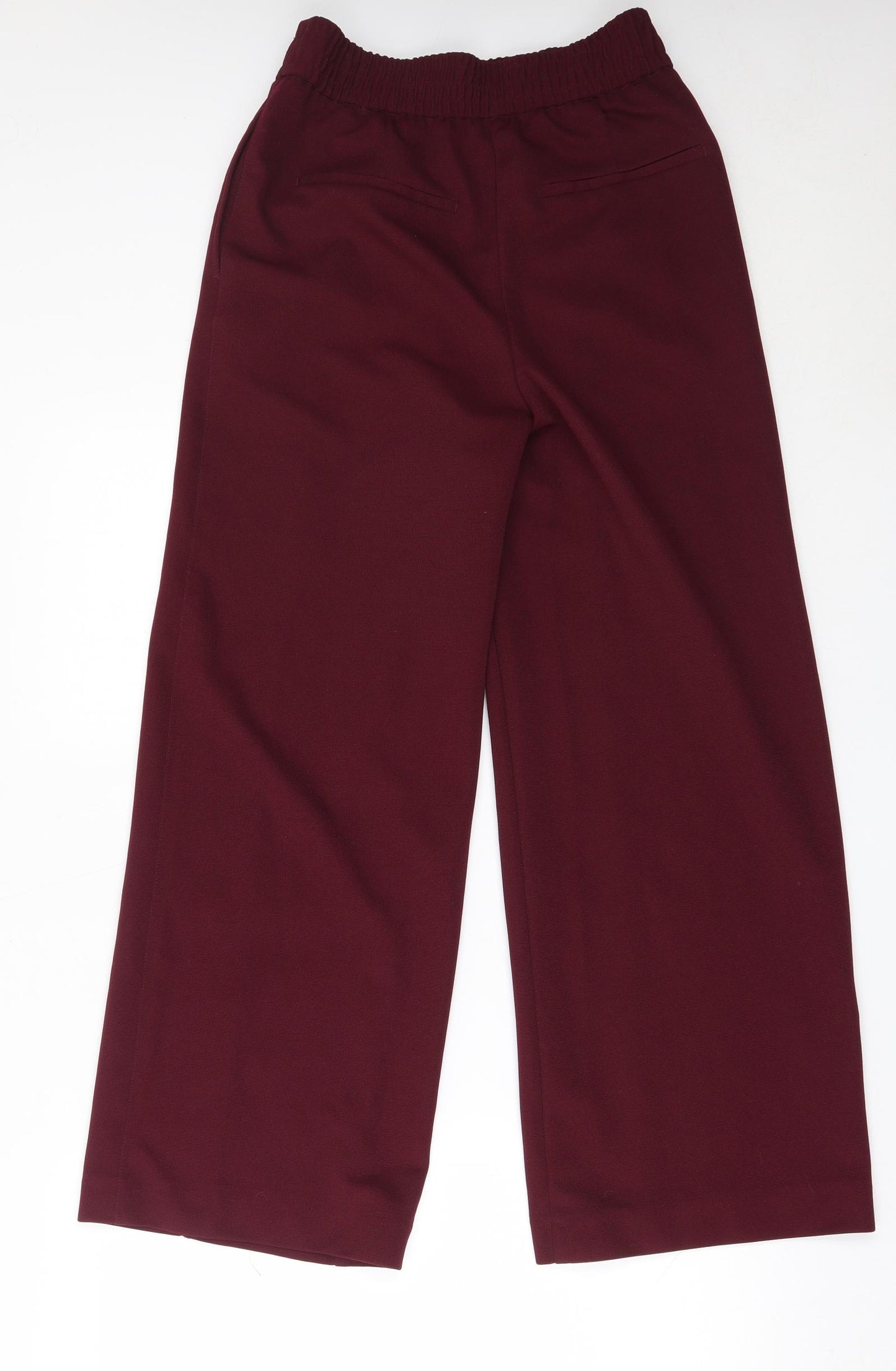 Topshop Womens Red  Polyester Trousers  Size 8 L27.5 in Regular