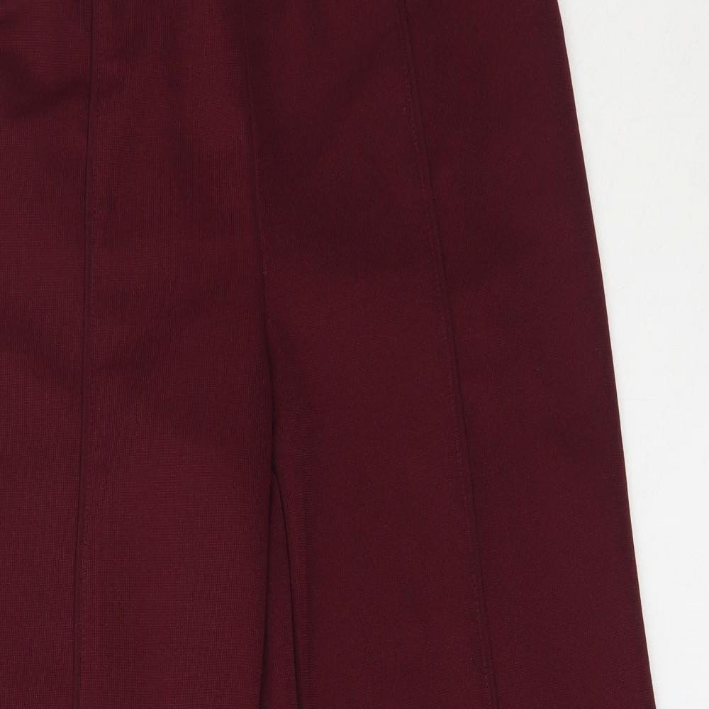 Topshop Womens Red  Polyester Trousers  Size 8 L27.5 in Regular