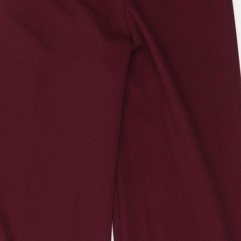 Topshop Womens Red  Polyester Trousers  Size 8 L27.5 in Regular